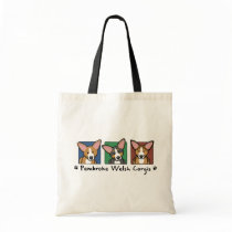Colourful Cartoon Pembroke Welsh Corgis Bags