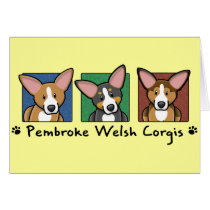 Colourful Cartoon Pembroke Welsh Corgis