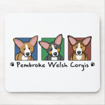 Colourful Cartoon Pembroke Welsh Corgis
