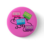 Colourful Cassette Tapes buttons