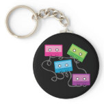 Colourful Cassette Tapes keychains