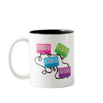 Colourful Cassette Tapes Coffee Mugs