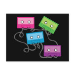Colourful Cassette Tapes postcards