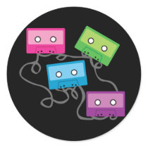 Colourful Cassette Tapes Sticker