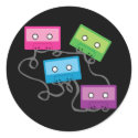 Colourful Cassette Tapes stickers
