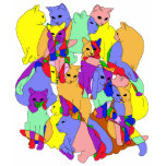 Colourful Cat Pattern t-shirts