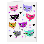 Colourful Cats cards