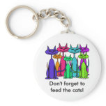 Colourful Cats Keychain