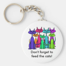 Colourful Cats Keychain