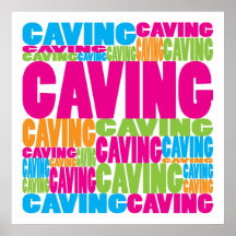 Colourful Caving Posters