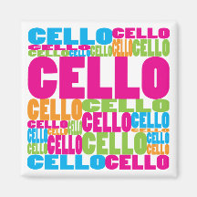 Colourful Cello Fridge Magnet