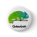 Colourful Chameleon Button