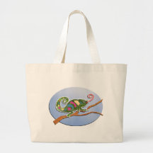 Colourful Chameleon Canvas Bags