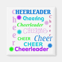 Colourful Cheerleader Magnet