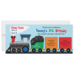 Colourful Choo Choo Train Birthday Invitation