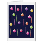 Colourful Christmas Bulbs Greeting Cards