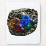 Colourful Christmas Bulbs in Beach Sand Photograph