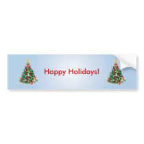 Colourful Christmas Tree: Vector Art: Bumper Sticker