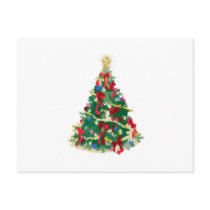 Colourful Christmas Tree: Vector Art: Post Cards