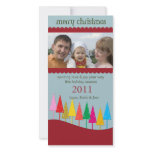 Colourful Christmas Trees - holiday photocards