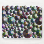 Colourful Circles 3D No Background Mouse Pad
