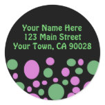 Colourful Circles Address Label stickers