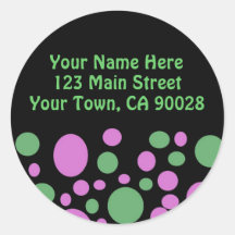 Colourful Circles Address Label Stickers