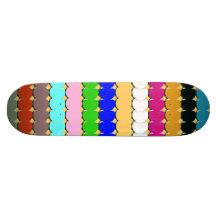 Colourful circles rows skateboard