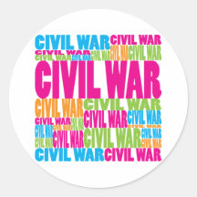 Colourful Civil War Sticker