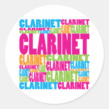 Colourful Clarinet Sticker