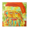 "Colourful Claus" Santa Art tiles