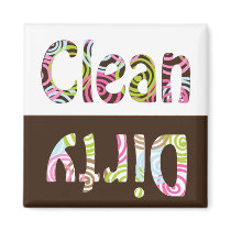 Colourful Clean/Dirty Dish Washer Magnet