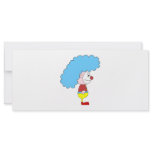 Colourful Clown Cartoon. Blue Hair. Custom rack cards