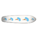 Colourful Clown Cartoon. Blue Hair. Custom skateboards