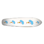 Colourful Clown Cartoon. Blue Hair. Custom skateboards