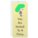 Colourful Clown Cartoon. Custom invitations