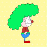 Colourful Clown Cartoon. Custom photo sculptures