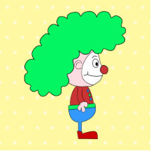 Colourful Clown Cartoon. Cut Outs