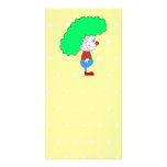 Colourful Clown Cartoon. Photo Card Template