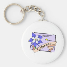Colourful Colorado Map Tees, Gifts Key Chains