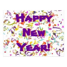 Colourful Confetti All Occasion Template Post Card