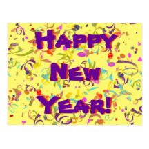 Colourful Confetti All Occasion Template Post Card