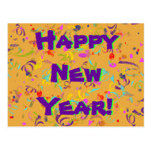 Colourful Confetti All Occasion Template Postcards