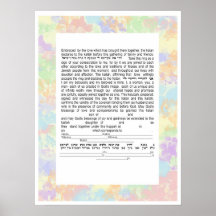 Colourful Conservative Text Ketubah Poster