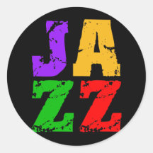 Colourful cool jazz sticker