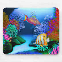 Colourful Coral Reef Fish Mousepad