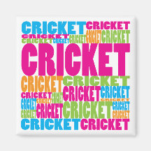 Colourful Cricket Fridge Magnet
