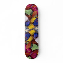 Colourful Crystals Custom Skateboard
