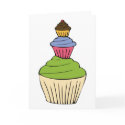 Colourful Cupcake Tower Party Invitation cards