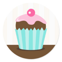 Colourful cupcakes girls birthday envelope seals sticker